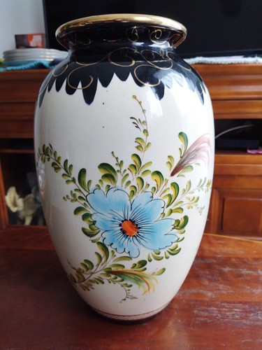 Vase céramique faïence - , peint