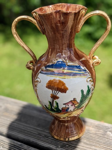 Vase vintage en faience - vase,